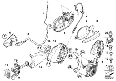 Rear Right Door Lock Actuator Latch Left 51227229459 Right 51227229460 Compatible With BMW 3 Series (E90) & 3 Series (F30, F80) & 5 Series (E60) & 5 Series (F10) & 7 Series (E65, E66, E67) & X5 (E70) & X6 (E71, E72)