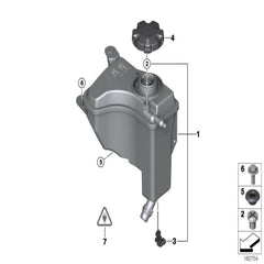 Coolant Bottle 17137800291 17134714830 17137800291 17137801214 For BMW 3 Series E90 X1 E84 Tag-B-14