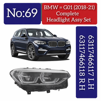 Headlight Headlamp Left 63117466117 & Right 63117466118 63117466119 63117466120 8739655 8739656 8739653 8739654 Compatible With BMW G01 (2018-2021) Tag No.69