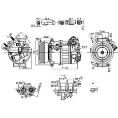AC Compressor 36010254 Compatible With VOLVO XC60 II (246) & XC90 II (256) S60 II (134) & S90 II (234)
