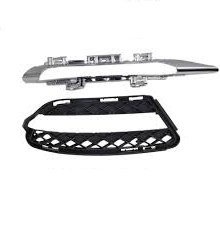 Fog Lamp Cover Left 2218851722 & Right 2218851822 & Fog Lamp Chrome Left 2218852723 & Right 2218852823 A2218851722 Compatible With MERCEDES-BENZ S-Class W221 Tag No.332