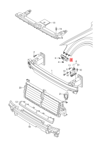 Front Bumper Bracket Right 4M0807284A & Left 4M0807283A Compatible With Audi Q7 4M (2017-19) Tag No.185