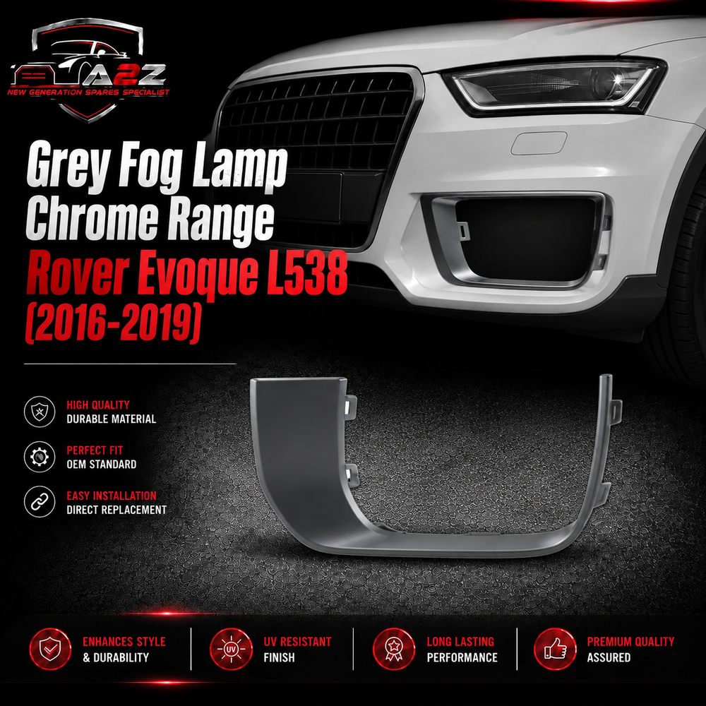 Grey Fog Lamp Chrome Compatible With Land Rover Range Rover Evoque (L538) (2016-2019) Tag No.633