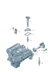Ignition Coil 06E905115B Compatible With AUDI A4 A5 A6 A8 Q7 R8 & PORSCHE CAYENNE (92A) & PANAMERA (970)