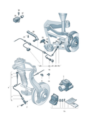 Front Left ABS Wheel Speed Sensor 4E0927803A 4E0927803D 4E0927803F Compatible With AUDI A4 B8 & A5 & A6 C6 4F & A6 C7 4G2 & A8 D3 4E2 & A8 D4 4H2 & Q5 8RB