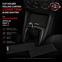 Water Cup Holder Roller Blind Cover, Center Console Armrest Cup Holder Slide Roller Cover Shutters Trim 5KD86253182V Compatible With Volkswagen jetta A5 Golf 5