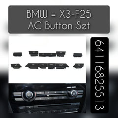 Interior Car Air Conditioner Ventilated Control Ac Button Switches Cover Repair Kit 64116825513 Compatible with BMW  X3 (F25)