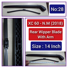 Rear Wiper Blade (14 Inch) With Arm Compatible with VOLVO XC60 N.M 2018 Tag-WBR-28