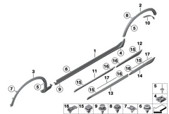 Front Left Wheel Arch (EYEBROW) 51777210081 Compatible With BMW X3 F25 (2009-2013) Tag-EY-05