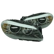Headlight Headlamp Left Headlight Headlamp Left 63117203241 & Right 63117203242 (Without Blaster) Compatible With BMW 5 Series F10 (2011-14) Helogen Tag No.58