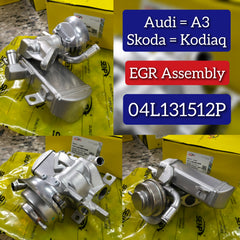 Exhaust Gas Recuperation EGR Assembly 04L131512P 04L131512B Compatible With AUDI A3 Limousine (8VS, 8VM) | A3 / S3 & SKODA KODIAQ I (NS6, NS7, NV7)