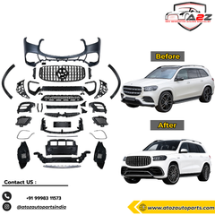 Front Bumper Kit Compatible With Mercedes Benz GLS W167 X167 (2019-2025) Upgrade To Mercedes Benz GLS AMG63 (Shipping Cost Not Included In Price)