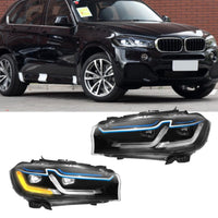 Complete Headlight Assy Set (Upgrade To Xenon) Plug And Play No Need To Change Bumper Compatible With BMW F15 (2014-18) Tag No.5