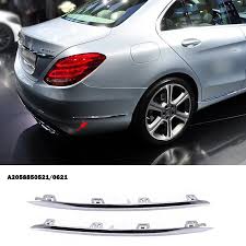 Rear Bumper Chrome Left 2058850521 & Right 2058850621 Compatible With MERCEDES BENZ C-CLASS W205 Tag No.108