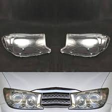 Car Headlight Lens Cover Front Transparent Lampshade Headlamp Cover compatible for Toyota Fortuner 2008-12.