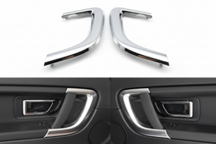 Interior Door Handle Surrounding Cover Trim Silver Chrome Left LR076101 & Right LR076102 Compatible With Land Rover Discovery (2015-2019)