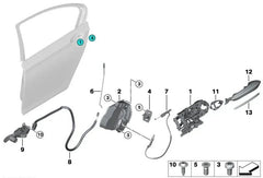 Rear Door Latch Right (With Motor) 51225A36E16 & 51227185688 Compatible With BMW & 7 (F01, F02, F03, F04)