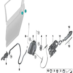 Rear Door Latch (With Motor) Left 51225A36E15 & 51227185687 Compatible With BMW & 7 (F01, F02, F03, F04)