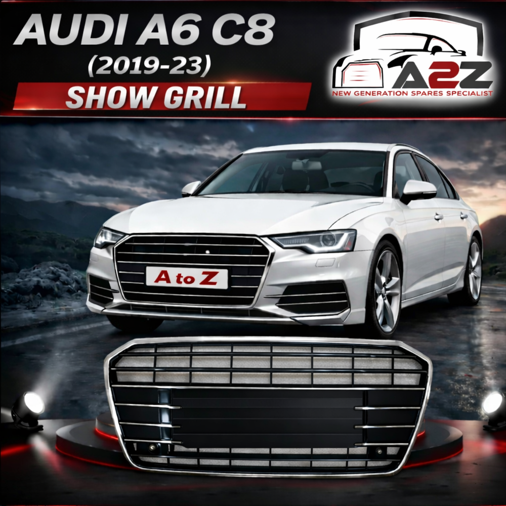 Show Grill Compatible With Audi A6 C8(2019-23) Original Black Chrome Tag No.72