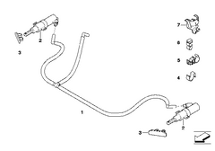 Headlight Washer Nozzle Compatible With BMW 3 Series E90 Headlight Washer Nozzle 61677179311
