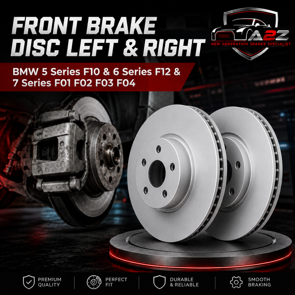 Front Brake Disc Left 34116785669 & Right 34116785670 Set Compatible With BMW 5 Series F10 & 6 Series F12 & 7 Series F01 F02 F03 F04