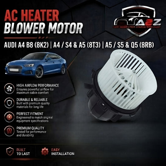 AC Heater Blower Motor 8K1820021C 8K1820021A 8K1820021B Compatible with AUDI A4 B8 (8K2) | A4 / S4 & A5 (8T3) | A5 / S5 & Q5 (8RB) Tag-BM-08