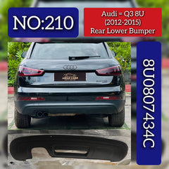 Rear Lower Bumper 8U0807434C Compatible With Audi Q3 8U (2012-2015) Tag No.210
