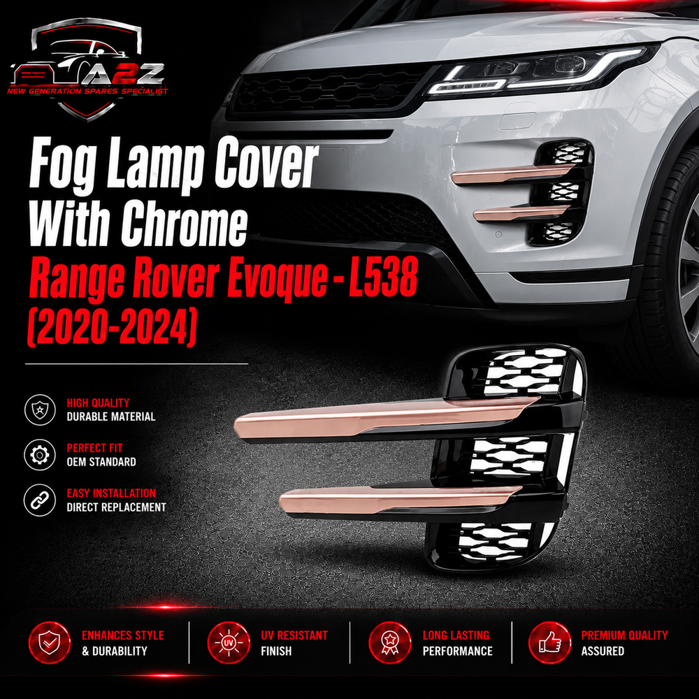 Fog Lamp Cover With Chrome Right LR114728 & Left LR114729 Compatible With Land Rover Range Rover Evoque - L538 (2020-2024) Tag No.611 (2020-2024)