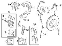 Front Left/Right ABS Wheel Speed Sensor 6G9N2B372AB LR001056 Compatible With LAND ROVER FREELANDER 2 (L359) | LR2