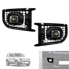 LED Fog Lamp Cover Set Compatible With Land Rover Defender L663 (2020-2024)