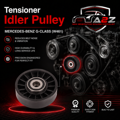 Tensioner Idler Pulley 6012000970 A6612003070 A6012000970 Compatible with MERCEDES-BENZ G-CLASS (W461) & E-CLASS (W124) & C-CLASS (W202) Tag no : 24
