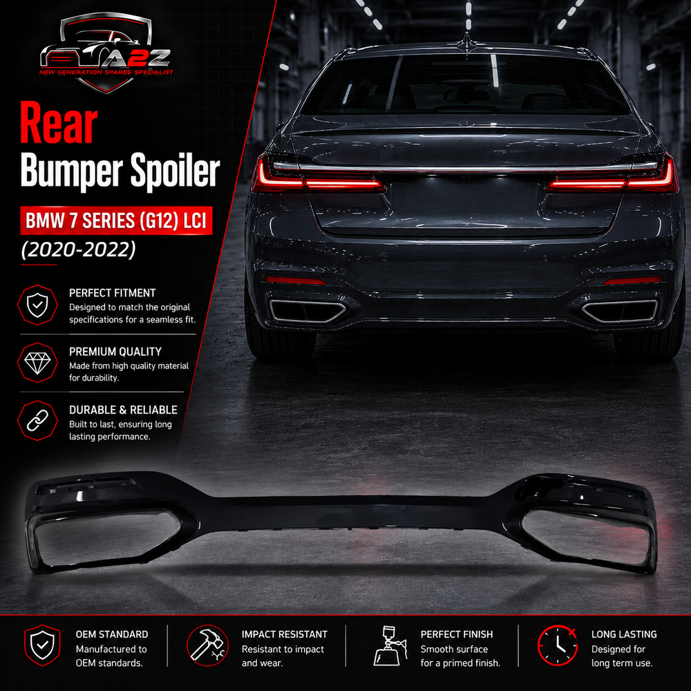 Rear Bumper Spoiler 51128074012 Compatible With BMW 7 SERIES (G12) LCI (2020-2022) Tag No.126