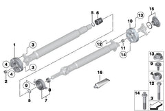 Drive Shaft Flex Joint 26117610372 26117527392 Compatible With BMW 1 Series F20 F21 & 3 Series E90 F30, F80 F34 & 5 Series F10 & X1 E84 & X3 F25 & X5 E70 & X5 F15, F85 & X6 E71, E72