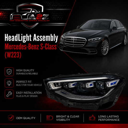 Complet Headlight Headlamp Left & Right Side Compatible With Mercedes & Mercedes Benz & Mercedes-Benz S-Class (W223)
