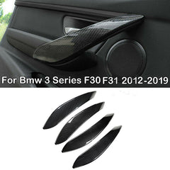 Set of handles for inner doors of BMW 3 Series F30, with a modernistic design, underlining interior exquisiteness and providing comfort in holding for fancy driving.