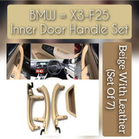BMW X3 F25 leather inner door handle set – set of 7 interior handles for 2010–2017 models with OEM fit and luxury finish