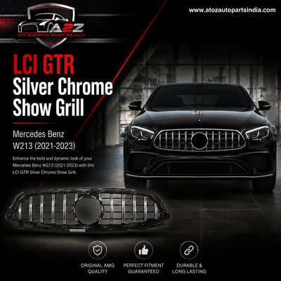 LCI GTR Silver Chrome Show Grill Compatible With Mercedes Benz E-Class W213 (2021-2023) Tag 80