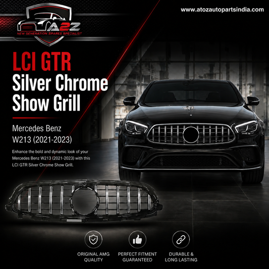LCI GTR Silver Chrome Show Grill Compatible With Mercedes Benz E-Class W213 (2021-2023) Tag 80