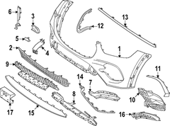 Radiator Support Brackets Left 1678853110 & Right 1678859710 Compatible With Mercedes-Benz GLE Class W167 (2020-2025) Tag No.707