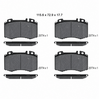 Rear Brake Pad 2374502 0044200520 Compatible With MERCEDES BENZ C-CLASS (W203) & CLK (C209) & CLS (C219) & E-CLASS (W211) & S-CLASS (W220, V220) & SL (R230) & SLK (R171)