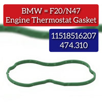 Engine Hose Pipe Water Pump Gasket Thermostat Seal Packing 474.310 11518516207 Compatible With BMW 1-SERIES (F20) 3-SERIES (E90) 3-SERIES (F30, F80) 3-SERIES Gran Turismo (F34) 5-SERIES (F10) X1 (E84) X3 (F25)