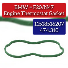 Engine Hose Pipe Water Pump Gasket Thermostat Seal Packing 474.310 11518516207 Compatible With BMW 1-SERIES (F20) 3-SERIES (E90) 3-SERIES (F30, F80) 3-SERIES Gran Turismo (F34) 5-SERIES (F10) X1 (E84) X3 (F25)