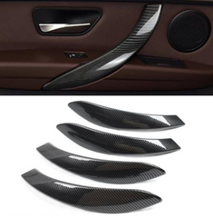 Carbon Inner Door Handle Outer Cover (Without Leather Set Of 4) Compatible With BMW 3 Series F30