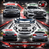 A To Z Compatible With Mercedes Benz E Class W212 (2009-2013) Το W213 Lci 2021+ Amg 63 Upgrade Facelift Conversion Body Kit Bumper Hood Headlight Taillight CC-6355 (Shipping Cost Not Included In Price)