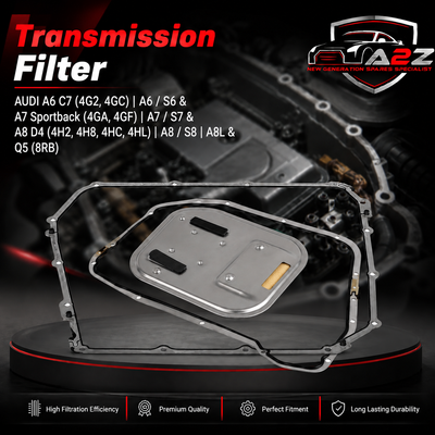 Transmission Filter Gasket Set EG938HD474 & 0BK398009 & HX189KIT Compatible With AUDI A6 C7 (4G2, 4GC) | A6 / S6 & A7 Sportback (4GA, 4GF) | A7 / S7 & A8 D4 (4H2, 4H8, 4HC, 4HL) | A8 / S8 | A8L & Q5 (8RB) Tag.291