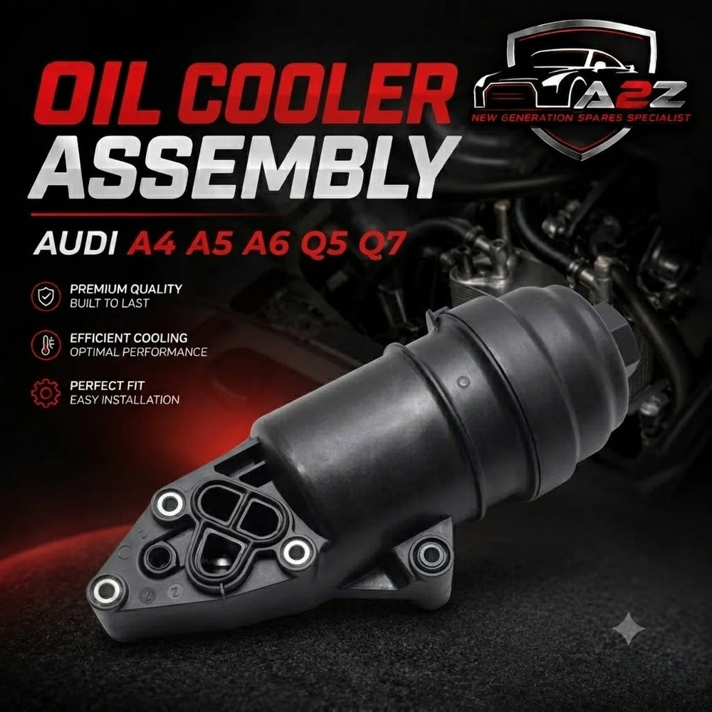 Oil Cooler Assembly 06E115405A 06E115405C 06E115405K Compatible With Audi A4 A5 A6 Q5 Q7 Tag-O-123