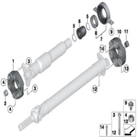 Drive Shaft Flex Joint 26117542238 Compatible With BMW 5 Series E60 & 6 Series E63 & 6 Convertible E64 & 7 E65, E66, E67
