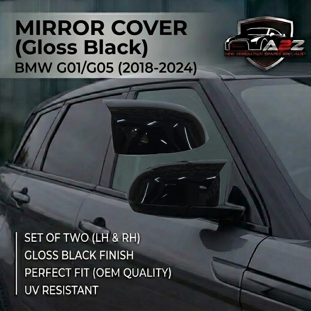 Mirror Cover (Gloss Black) Left 51162446965 & Right 51162446964 Compatible With BMW G01/G05 (2018-2024) Tag No.69
