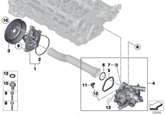 Thermostat Housing Assembly 11537534521 11538699290 Plastic For MINI R56/R57 Tag-E-98