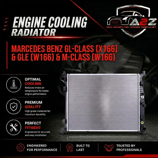 Engine Cooling Radiator A0995001303 A0995004603 Compatible with MERCEDES-BENZ GL-CLASS (X166) & GLE (W166) & M-CLASS (W166)